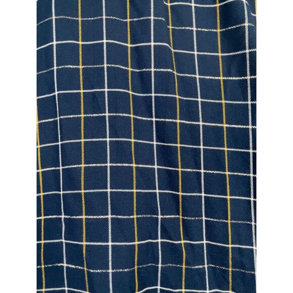 New Sonoma Plaid‎ Button Down Top size XXL Blue/Silver/Gold - Picture 7 of 10